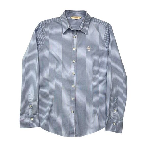 Brooks Brothers Button Down Shirt Women's Size 6 Blue & Pink Striped Button Up - Picture 1 of 11